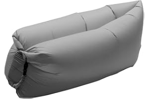 TURIM Aufblasbares Sofa Luft Sofa Air Lounger mit Portable Paket Air Bett tragbares Lazy Lounger für Camping, Beach, Park, Strand grau