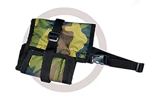 AGNpetSpot Adjustable Polyester Cushion Padded Dog Muzzle (Medium)