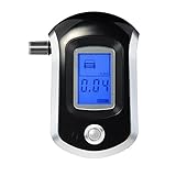 Alta precisión y sensibles: Este probador de alcohol se utiliza para medir la concentración de alcohol en el cuerpo humano. uso sensibilidad del sensor de semi-conductor, rápidamente se puede te proporcionará una alta precisión resultado de prueba, juzgar si puede conducir o no