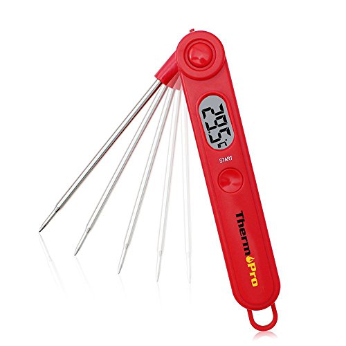 ThermoPro TP03 Instant Read küchenthermometer Bratenthermometer Küchenhelfer digital, Klappbar