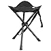 Produktbild Enkeeo Tripod Hocker Campingstuhl Anglerstuhl Faltstuhl Klappstuhl Großer Faltbarer mit Maschentasche für Fischen Camping Wandern - Schwarz