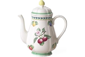 Villeroy & Boch French Garden Fleurence Cafetera, 1,25 litros, Porcelana Premium, Blanco/Colorido