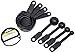 Okayji Plastic Measuring Cup and Spoon Set, 8-Pieces, Black RS.125.00