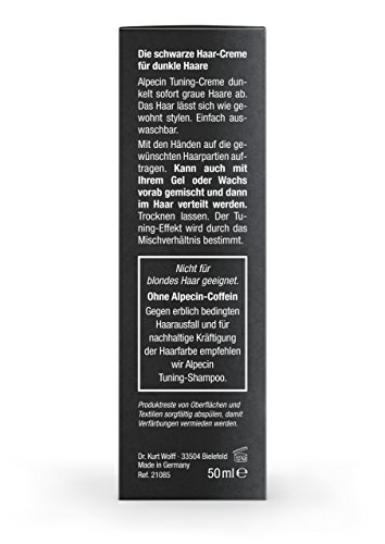 Alpecin Tuning-Creme 50ml – Die schwarze Haar-Creme – dunkelt graues Haar sofort ab - 5