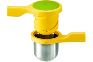 Joseph Joseph - Helix - Presse Citrons Manuel Sans Efforts - Acier Inoxydable - Facile à Nettoyer- Jaune