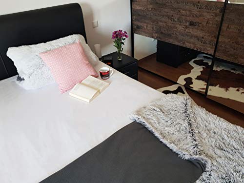 ZOLLNER® klassisches Betttuch / Bettlaken / Haustuch weiß ohne Gummizug 250×150 cm aus 100% Baumwolle, in weitern Größen erhältlich, direkt vom Hotelwäschespezialisten, Serie „22400“ - 5