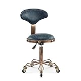 NUBAO Tabouret De Travail, Chaise De Travail, Chaise D'ordinateur, Siège En Éponge, Dossier Haut, Barre En Acier, 5 Griffes, Rotation, Levage, Beauté, Tatouage, Salon De Coiffure, Clinique, Tabouret 5