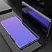Produktbild SevenPanda Für Xiaomi Redmi Note 5 Pro Handyhülle Metall, Redmi Note 5 Hülle Stand, Flip Spiegel Luxus Cover Handytasche Intelligente Schlaf/Wach Funktion Book PC Hart Abdeckung - Blaues Violett