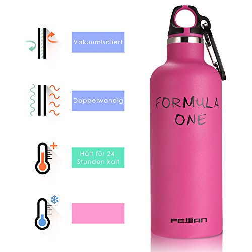 FEIJIAN Edelstahl-Trinkflasche WasserFlasche 500ml Thermosflasche für Kinder BPA Frei - 3