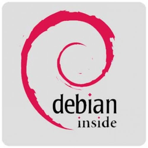 Notebook-Sticker Debian inside