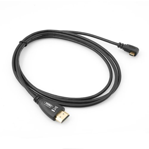 System-S Micro HDMI auf Standard HDMI Winkelstecker Kabel Adapter - 2