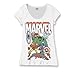 Produktbild Marvel Damen T-Shirt (Girlie): Heroes Group (weiß) (L)
