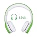 Produktbild Mikrofon Kinder Kopfhörer Faltbar über Ohr Stirnband Volumen begrenzt 85db Musik Audio Shareport (Grüner Kopfhörer)