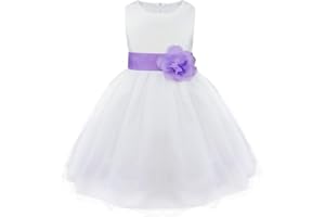 Freebily Vestito da Principessa Bambina Abiti da Damigella Ragazza Abito da Sera Lungo Vestito da Cerimonia Elegante Senza Maniche Gonna Lunga Tulle Festa di Compleanno