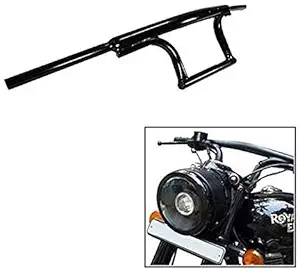 WheeToyKart Handle Bar Dual Triple Curved Wheetoykart Stylish Handlebar Pipe/Rod Black for Bullet Standard Bullet 350 Twin Spark