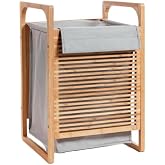 Digithome Bambu Kirli Sepetli Banyo D&uuml;zenleyici &Ccedil;amaşır Sepeti JW-20290