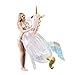 Produktbild Aufblasbares Einhorn Luftmatratze Wasser Schwimmreifen Luftmatratze Aufblasbar mit Glitzern Schwimmtier Schwimmen Pool Spielzeug Pool Floß Wasserspielzeug für Erwachsene Kinder