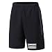 Produktbild FELiCON Sports Shorts Herren Lässige Fitness Training Fitness Sweat Lauf Shorts Schnell trocknende Interne Kordel Shorts für Männer mit Kordelzug Stretch Taille Reißverschlusstaschen