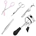 5 Pcs Eyebrow Shaping Cut Scissors Eyebrow Tweezers Comb Trimmer Eyelash Curler Beauty Tool Kit