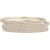 Jrb Collection Silver Brass Bangle Set For Women
