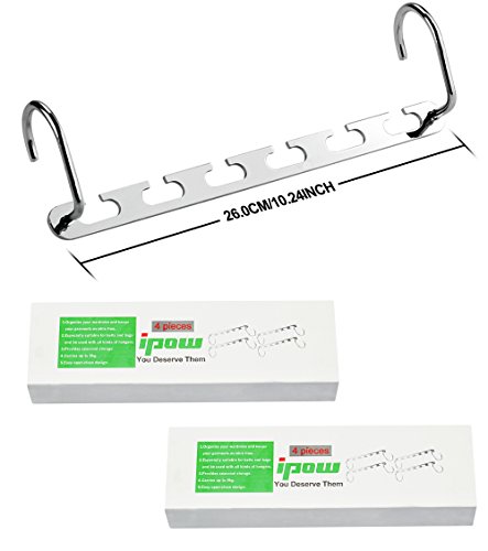 IPOW 8 Set platzsparende Kleiderbügelhalter Schrankbügel Kleiderbügel kleiderstange Mehrfachkleiderbügelhalter – Magic Organiser - 6