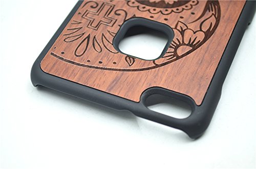 Cassa di Legno di Huawei P10 Lite, PhantomSky[Serie di Lusso] Qualit Ã  Premium Cover in BambÃ¹ / Legno Naturale per il tuoÂ Smartphone (Teschio Palissandro e PC)