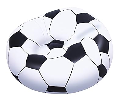 Bestway - Fauteuil gonflable, pouf gonflable, poire gonflable, motif football dimensions 114 x 112 cm