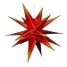 Produktbild Dekohelden24 Falkensteiner Adventsstern aus Kunststoff zum aufklappen, Ø 80 cm mit 18 Spitzen, in der Farbe rot/gelb, inkl. LED Beleuchtung und Adapter, für Innen und Außen geeignet.