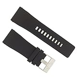 Diesel Uhrband Wechselarmband LB-DZ7326 Original Ersatzband DZ 7326 Uhrenarmband Leder 30 mm Schwarz