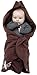 Wallaboo Baby Blanket Fleur, Supersoft 100% Cotton, For Pram, Moses Basket or Crib and Travel, Chocolat