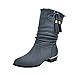 Produktbild Schneestiefel Damen,Elecenty Frauen Stiefel Warm Gefütterte Wildleder Kurzschaft Stiefeletten Westernstiefel Chelsea Flandell Boots Rutschfest Winterboots