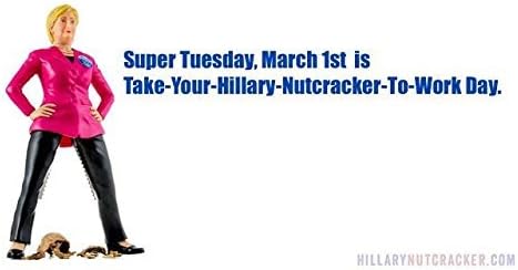 Hillary Clinton Political Novelty Nutcracker 2016 Presidential Crunch Time