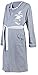 Happy Mama Women's Maternity Hospital Gown Robe Nightie Set Labour & Birth. 126p (Graphite, UK 14)