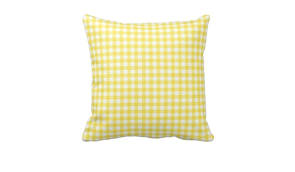 yellow gingham pillow