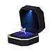 Produktbild JUZIWEI LED Kreative Ring Box Schmuck Aufbewahrungsbox Engagement und Hochzeit Schmuckkaesten,Blue
