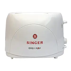 Singer Easy Pop 700 watts 2 Slice Pop up Toaster (White)