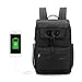 Produktbild XBDOT Anti-Diebstahl Laptop-Tasche USB-Schnittstelle Briefcase Schule Casual Unisex Rucksack Business Pendeln Wasserdichte Arbeit Travel College Oxford Tuch Handtasche 18L (Schwarz)
