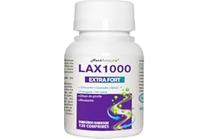 LAX1000 | Laxatif Fort Naturel | 120 Comprimés À Haute Dose Avec Séné Active | Soulagement Pour La Constipation, Pour Transit Intestinal, Ventre Gonflé, Intestin Paresseux Et Gonflement Abdominal