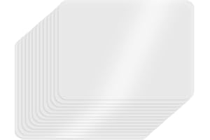 DAFENCAR Pack of 16 Table Mats Dining Table 40 x 30 cm Table Place Mats Rounded Corners Place Mats Plastic Table Coasters Transparent Suitable for Kitchen Restaurant Hotel Banquet Dining Table