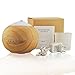 Produktbild Aroma Diffuser, 200ml Holzmaserung Luftbefeuchter mit Farbenwechselnde Elektrisch Duftlampe 7 Farben für Yoga Salon Spa Wohn Schlaf Bade oder Kinderzimmer Hotel