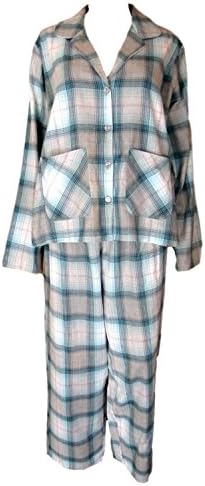 Women's Ex Stock Per Una M&amp;S Brushed Cotton Check Tartan Pyjamas Pyjama Set (S (UK 10 to 12))