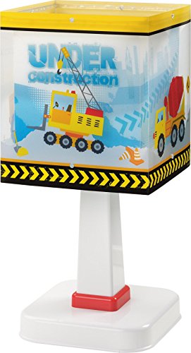 Baustelle Tischlampe 63611 Bagger LKW Krahn Lampe Kinderzimmer Leuchte Kinderzimmerlampe