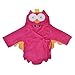 TopTie Blue Shark Hooded Bathrobe, Terry Baby Towel Bath Robe Shower 0-9 Months-Owl-S