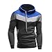 Produktbild Herren Wintermantel Männer Winterjacke Retro Hoodie Kapuzenpulli Tops Cord Patchwork Outdoorjacke Oversize Kapuzenpullis Jacke Mantel Outwear Lässig Kapuzenpullover Sport Sweatshirt Felicove