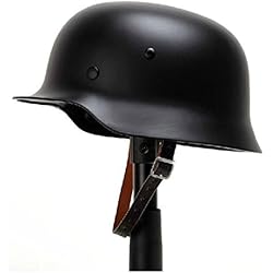 OAREA Casque de sécurité WW2 en Acier Allemand M35 Casque de sécurité World War 2 en Cuir doublé