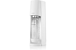 sodastream Gasatore Terra White Value Pack x2 con 2 bottiglie fuse lavabili in lavastoviglie da 1L e 1 cilindro di CO2 Quick Connect per gasare fino a 60L