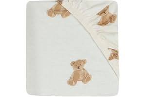 ‎JOLLEIN Jollein 511-507-66095 Spannlaken Teddybär weiß (60x120 cm)