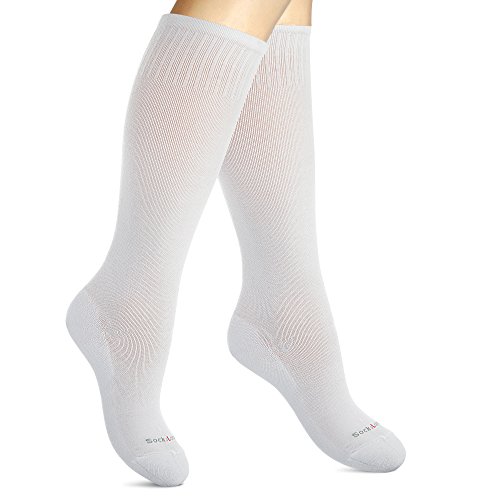 Bas de Contention en Coton pour Femme. Chaussettes de Soutien et Circulation