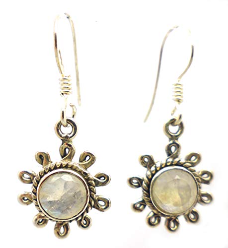 tanglz pendientes de sol en piedra de luna y plata maciza 925/1000 Pierre tranquilas entrega gratis con seguimiento