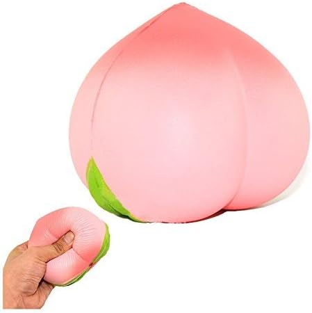 1 Pcs Jumbo Colossal Squishy Strawberry Peach Cream Scented Slow Rising Baby Toys (Peach)